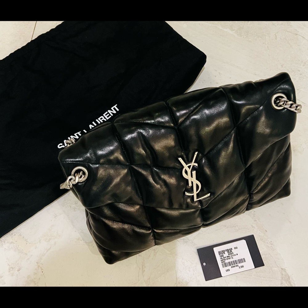 YSL Medium Puffer Bag Black
